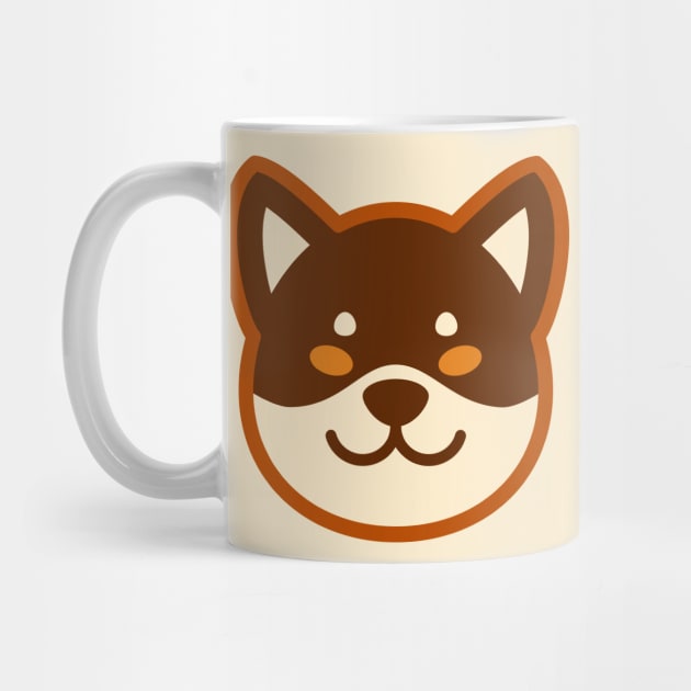 Brown Shiba: Eyes open smile by Red Wolf